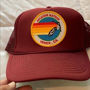 Burgundy AV Trucker Hat